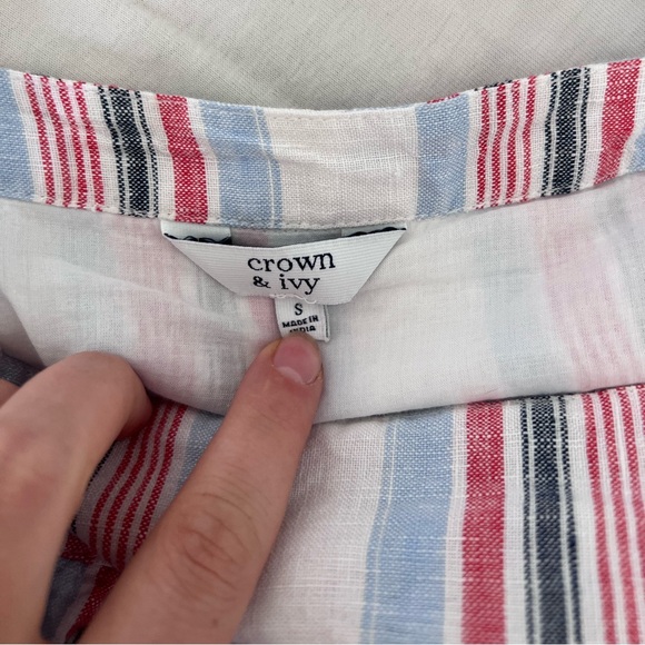 Crown & Ivy Blue Red Striped Maxi Sleeveless Dress Size S
Excellent Condition - Picture 2 of 5